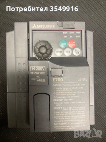Честотен регулатор(инвертор) Mitsubishi 0,75кw/220V, снимка 2 - Други машини и части - 52361981