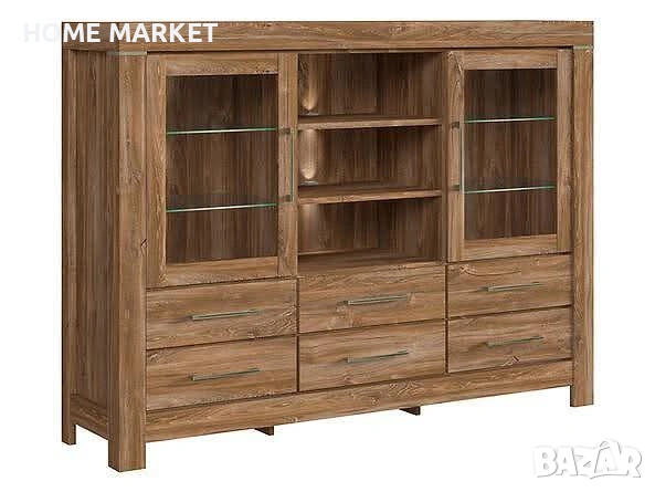 Витрина GENT KOM2W6S/13/17 с LED осветление  Размери:  Дълбочина: 42см  Широчина: 166см  , снимка 3 - Секции и витрини - 53562571