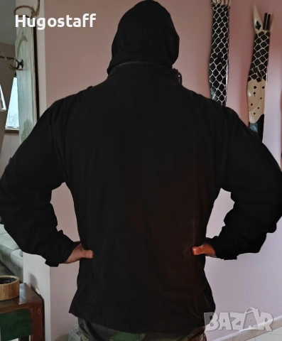 Военно черно яке Surplus M65 Regiment Jacket с качулка Хл, снимка 2 - Якета - 52748829