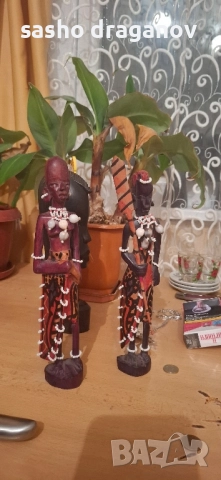 2 ръчно издялани африкански фигурки, снимка 4 - Други ценни предмети - 52500620