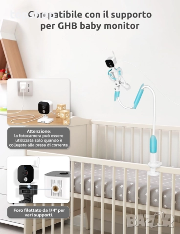 Нов GHB Бебефон с видео и аудио 5" 720P HD бебешка камера с IPS екран 5000mAh VOX нощно виждане ..., снимка 7 - Бебефони - 52747089