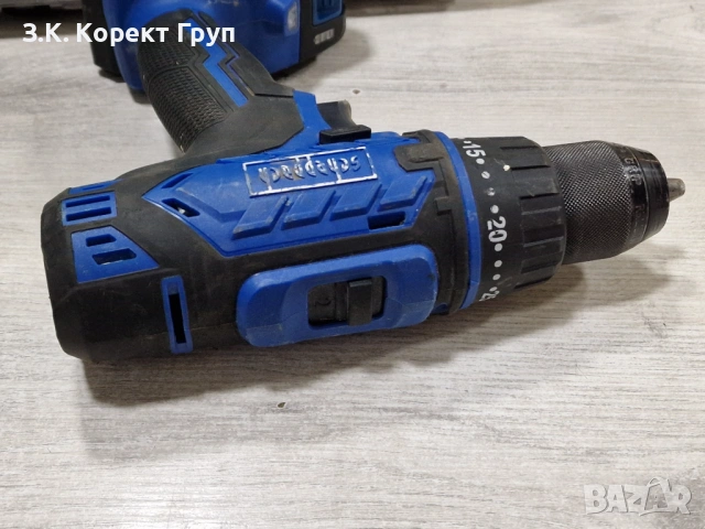 Винтоверт Scheppach C-DTB74/1-X + зарядно , батерия, аксесоари / куфар, снимка 4 - Винтоверти - 53918544