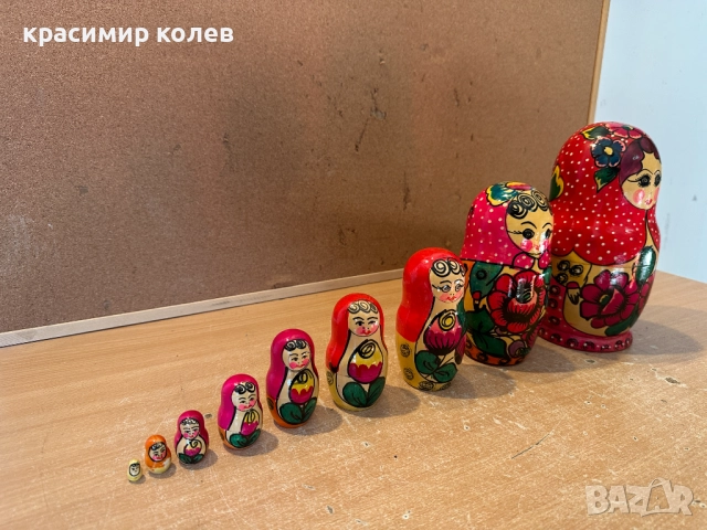 огромна руска матрьошка/9 части/, снимка 9 - Антикварни и старинни предмети - 52924597