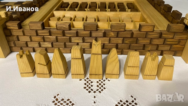 ШАХ дървен, ръчна изработка, снимка 8 - Шах и табла - 52456993