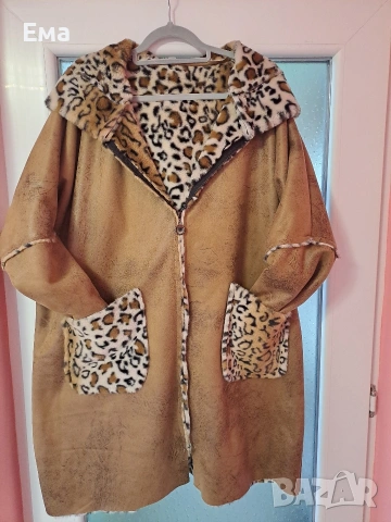 Продавам ефектно тигрово дамско палто, снимка 4 - Якета - 53095941