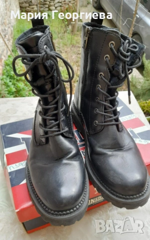 Боти Tom Tailor No39, Ботуши No37 Стелка 23.5, Ботуши сиви №40, снимка 5 - Дамски боти - 53930947