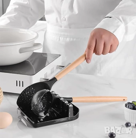 Комплект кухненски незалепващи силиконови прибори 13 части, снимка 4 - Прибори за хранене, готвене и сервиране - 52035238