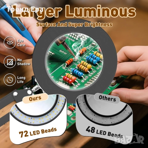 LED лампа с лупа, снимка 6 - Лед осветление - 53069182