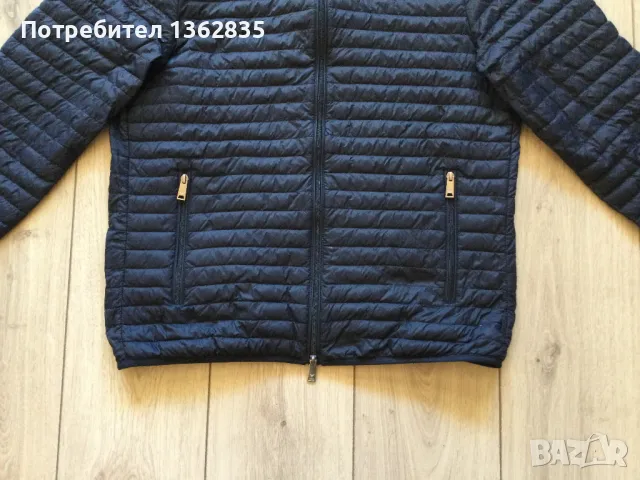 НОВО синьо ултра леко пухено яке EMPORIO ARMANI размер 54 / XL от Италия, снимка 2 - Якета - 47850659