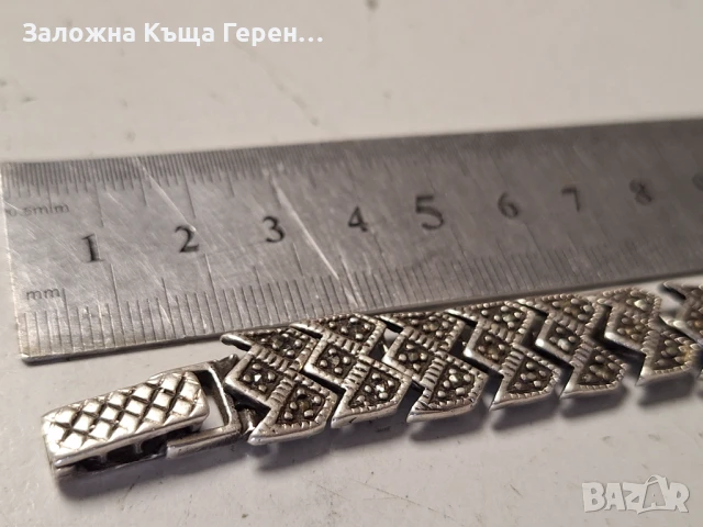 Дамска сребърна гривна 35,4гр., снимка 2 - Гривни - 50664709