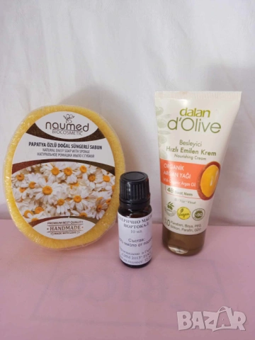 Промо комплект 947-етер.масло портокал, сапун с гъба и крем за ръце