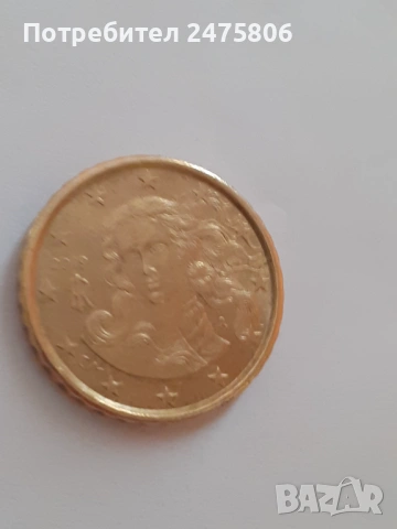 Рядка колекционерска италианска монета от 10 еро цента - Идеална, снимка 2 - Нумизматика и бонистика - 53214877