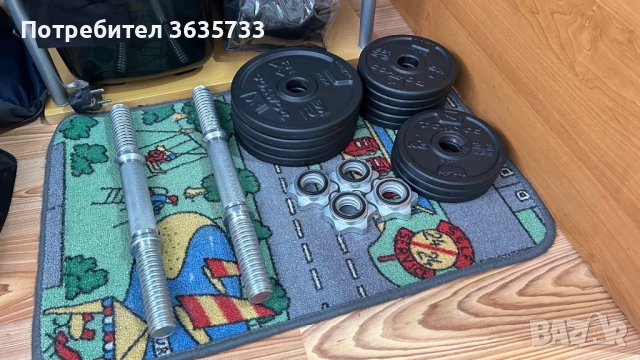 Дъмбели 20кг, снимка 3 - Фитнес уреди - 52711759