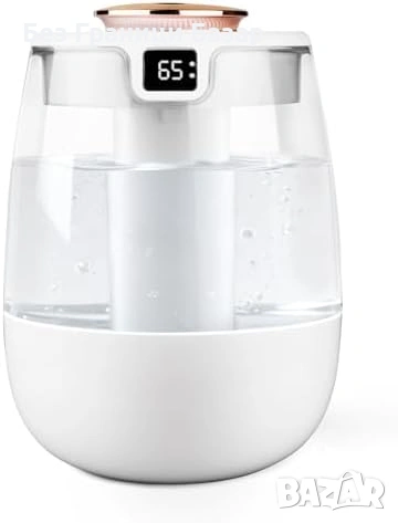 Нов USB овлажнител за въздух спалня 1.8L студена мъгла с 2 дюзи и нощна лампа