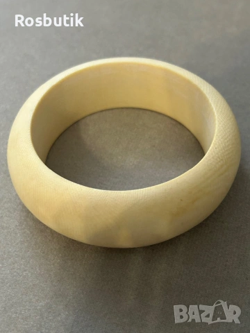 Уникална  масивна винтидж гривна от слонова кост  , снимка 4 - Антикварни и старинни предмети - 53383575