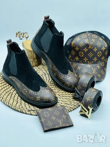 мъжки боти, шапка, портмоне и колан louis vuitton , снимка 9 - Маратонки - 46840731