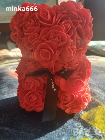 Мече от рози за подарък, снимка 2 - Романтични подаръци - 52230693
