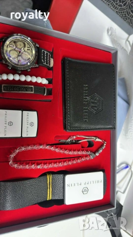 Philipp Plein Мъжки Подаръчен Комплект Сет От 7 Части Нов Филип Плейн 