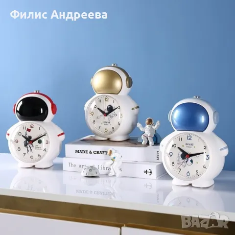 Творчески детски часовник Астронавт 14cm*11m*6.5cm, снимка 4 - Други - 47440998