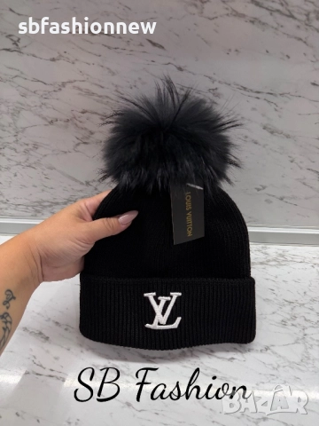 Louis Vuitton шапка с пух или без, снимка 4 - Шапки - 52547919