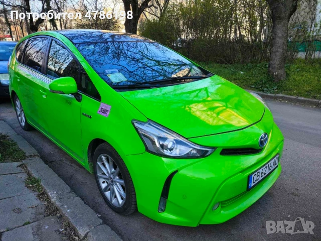 Такси под Аренда към Taxi Me,Toyota Prius+,7 Местен,Хибрид плюс Газ-68лв/35 евро на ден, снимка 4 - Rent a car - 54142386