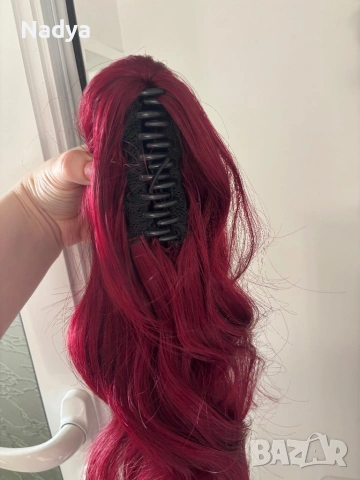 Опашка за коса с шнола, снимка 4 - Аксесоари за коса - 53605656