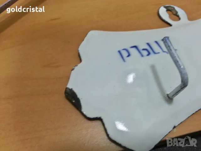 стара емайлирана закачалка , снимка 3 - Антикварни и старинни предмети - 49777264