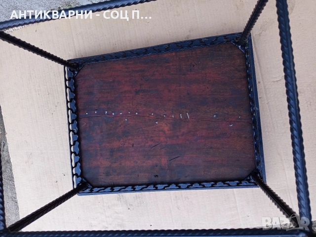 Стара Ръчно Изработена Малка Масичка От Ковано Желязо. НОМЕР 682., снимка 9 - Антикварни и старинни предмети - 53407162