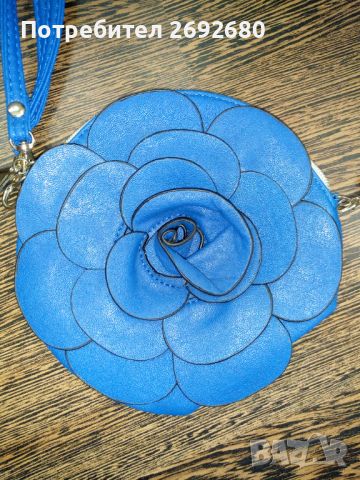 Дамско портмоне роза, синьо, размер 16см., снимка 1 - Чанти - 45493421