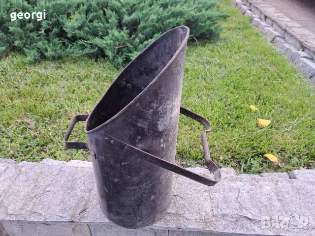 ретро метална кофа за въглища , снимка 4 - Въглища - 50396236