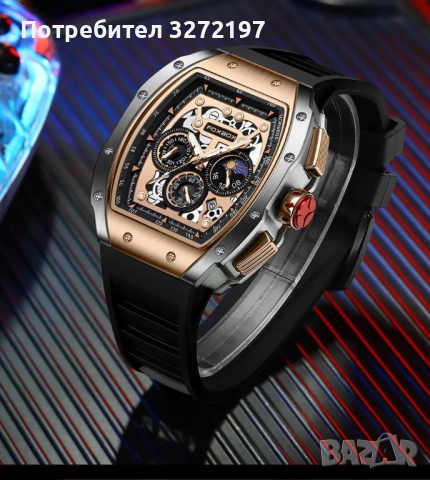 2024 FOXBOX луксозен кварцов часовник,водоустойчив,хронограф, снимка 1 - Мъжки - 45009800