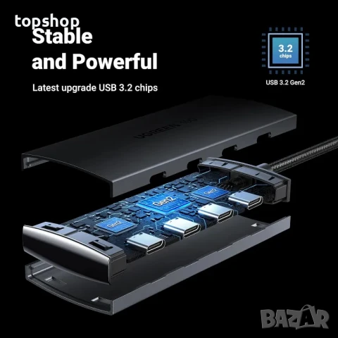 UGREEN хъб 10Gbps USB C към 4 порта USB C 3.2 Gen 2, MacBook Pro 2021/2018, MacBook Air, iPad Pro..., снимка 7 - Кабели и адаптери - 50525154
