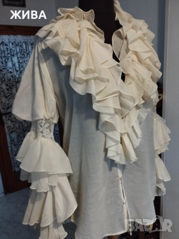 RALPH LAUREN  дамска блуза цвят"слонова кост", снимка 3 - Ризи - 54012588