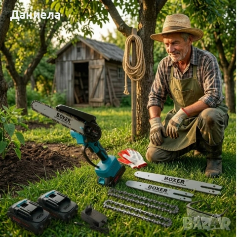 Акумулаторен верижен трион BOXER 2000W с 2 акумулаторни батерии, снимка 3 - Други стоки за дома - 53881842