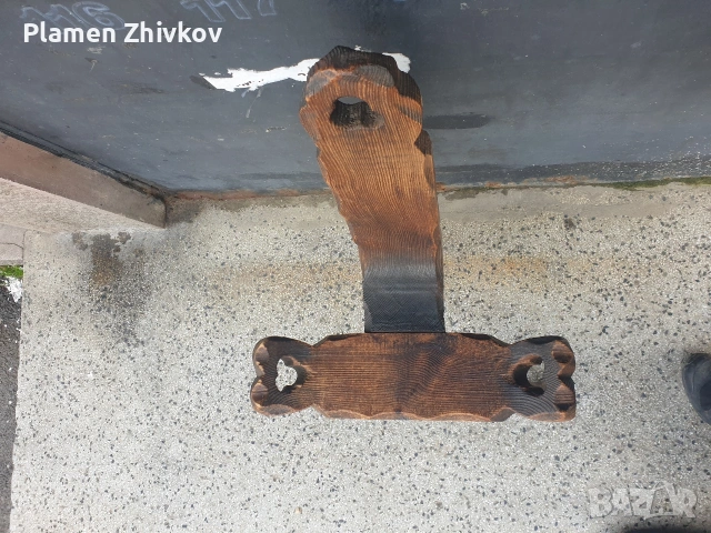 Трикрако дървено столче Много красива майсторска изработка ., снимка 6 - Декорация за дома - 53411308