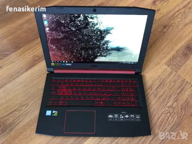 15.6' Full HD IPS Core i7-8750H Acer Nitro 5 16GB DDR4/512GB NVMe/GTX 1050 Ti 4GB/Подсветка, снимка 1