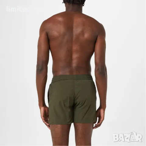 BALMAIN Army Green Zip Logo Boxer Мъжки Бански / Плажни Шорти size L, снимка 2 - Бански - 46880137