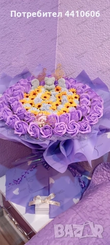 Ръчно изработен светещ ароматен букет , снимка 10 - Декорация за дома - 53658471