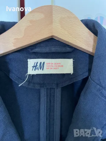 Детско сако H&M ръст 134 лен и памук, снимка 6 - Детски якета и елеци - 47181841