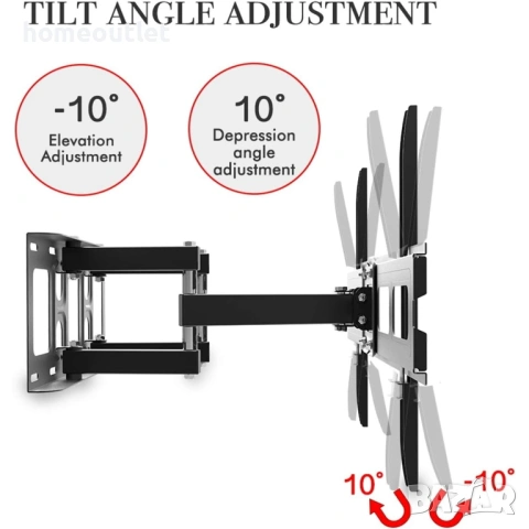 ПРОМОЦИЯ Стенна стойка за телевизор EADZM TMDS-101 (32–70 инча), снимка 5 - Стойки, 3D очила, аксесоари - 53721400