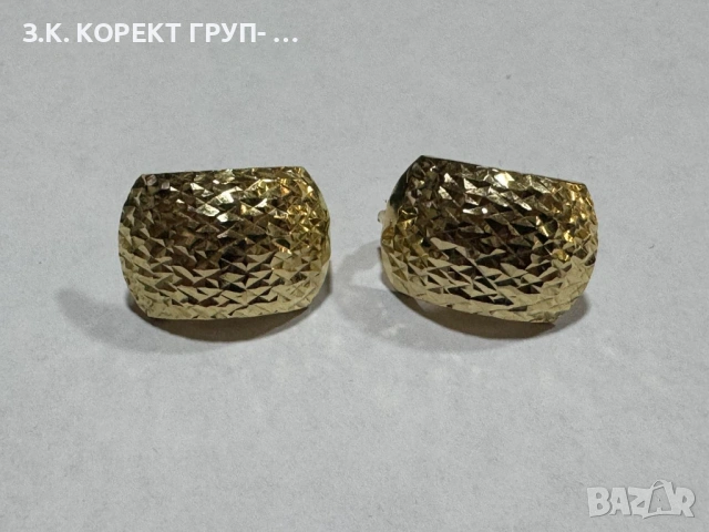 Златни дамски обеци 14К, снимка 4 - Обеци - 53023590