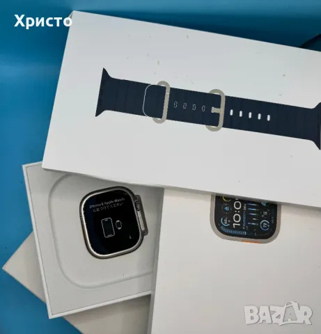 ГАРАНЦИОНЕН!!! Смарт часовник Apple Watch Ultra 2, 49 мм, Cell, Titanium Case, Blue Ocean Band, снимка 2 - Смарт часовници - 46838854