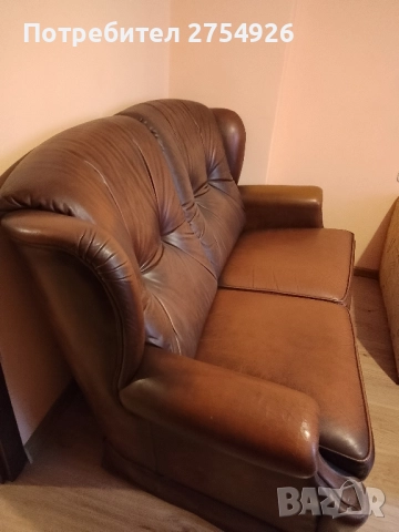 диван естествена кожа 