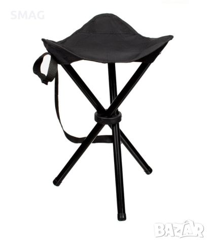 Сгъваем стол черен 32x32x41cm, снимка 1 - Къмпинг мебели - 46304228