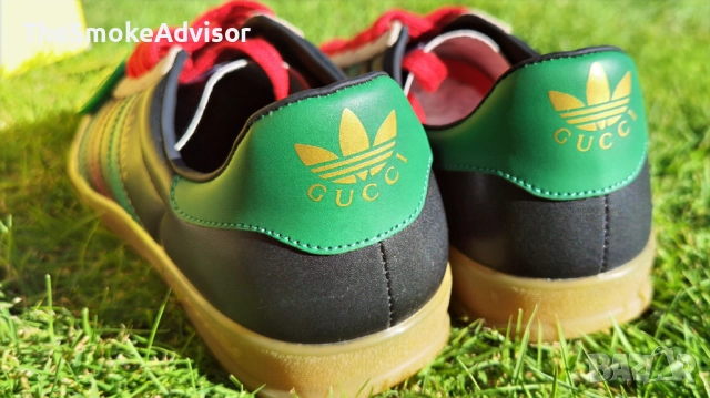 Обувки Adidas x Gucci Gazelle Black Green Red, снимка 4 - Маратонки - 51963461