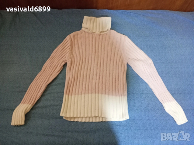 Дамски пуловер с поло яка 