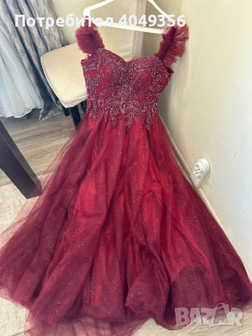 Бална червена рокля , снимка 3 - Рокли - 45035412