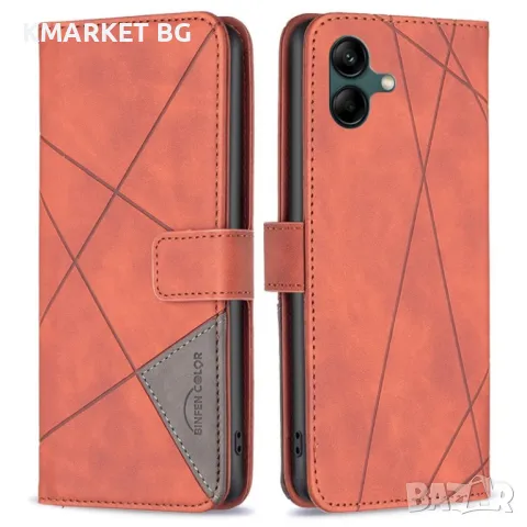 Samsung Galaxy A06 BINFEN COLOR Magnetic Wallet Кожен Калъф и Протектор, снимка 5 - Калъфи, кейсове - 48197061