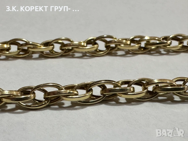 Златен синджир 14к, 9,92гр, снимка 5 - Колиета, медальони, синджири - 53860493