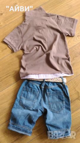ZARA и H&M къси дънки и тениска, снимка 2 - Детски къси панталони - 46192468